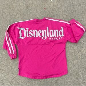 Disneyland Imagination HOT PINK SPIRIT JERSEY Silver Glitter Puff large adult